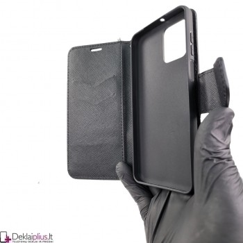 Telone dėklas su skyreliais - juodas (Motorola Moto G73)
